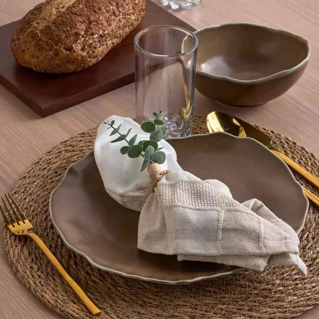 ست 4 عددی حلقه دستمال سفره هوم سنتر مدل Home Centre Botanical Leaves